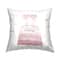 Stupell Industries Pastel Pink Bow Heels Glam Fashion Bookstack Throw Pillow, 18" x 18"